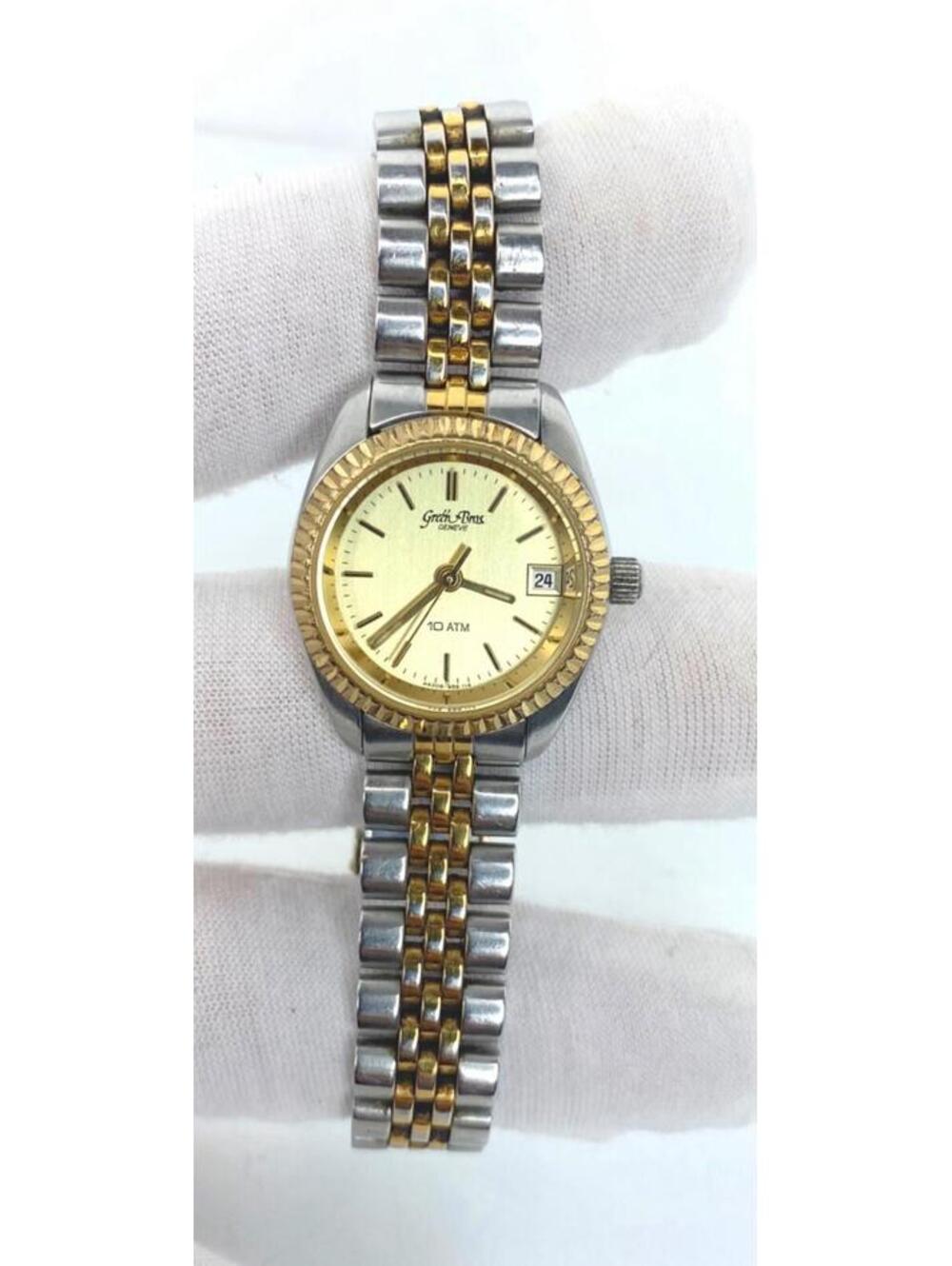 Green Bros. Women’s Two Tone Watch With Date Window